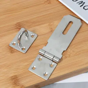 1 Set Door Bar Lock ,Padlock, Stainless Steel Door Latches,Made Of High-quality Material, Durable, Sturdy, Heat-resistant, Rust Resistant And Corrosion-resistant, Used For Sliding Doors, Sheds, Cabinets, Containers