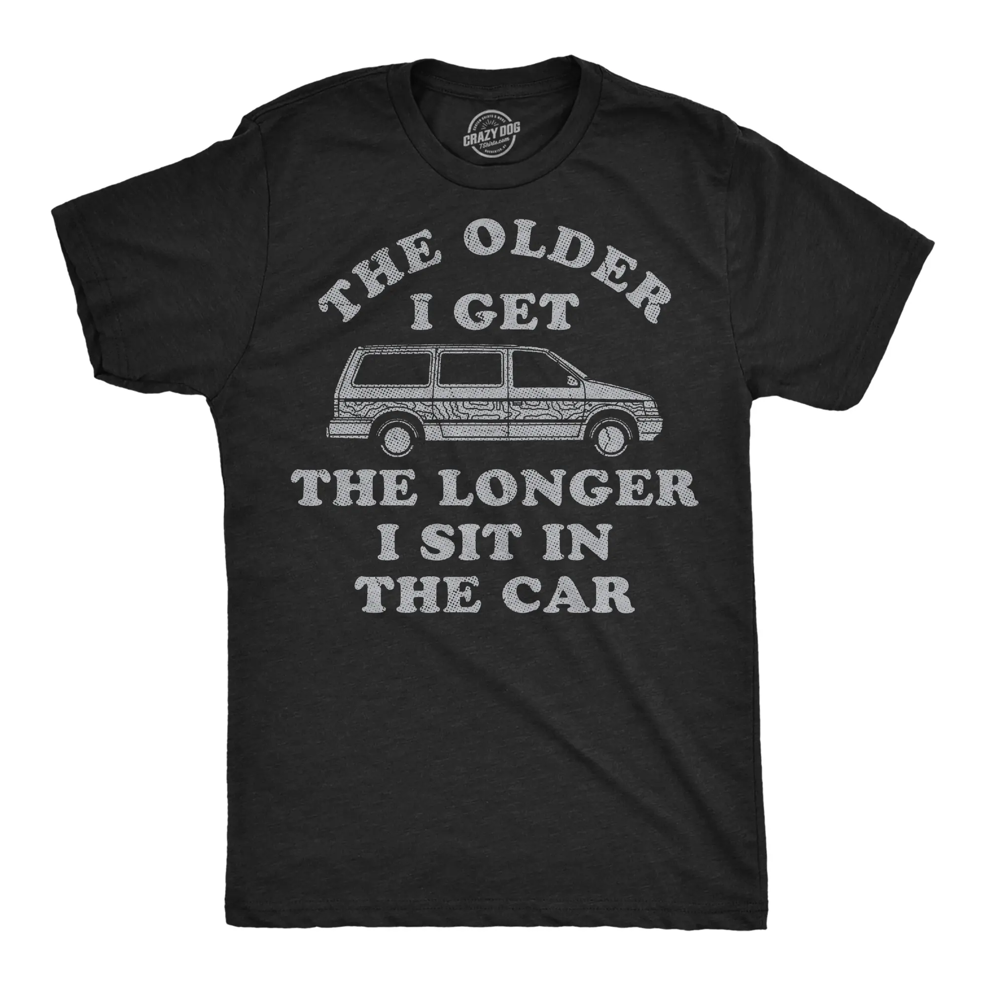 Mens Funny T Shirts The Older I Get The Longer I Sit In The Car Sarcastic Graphic Novelty Tee for Men Mens Funny T Shirts Cool Vintage Fashion T-Shirt Gift Classic Menswear Funny Birthday Short Sleeve Novelty Black -