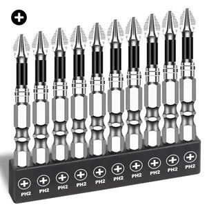 K5 Impact-Resistant and Non-Slip Bit,Impact Driver Bit Set,Titanium Alloy Impact Non-Slip Cross Head,High Magnetic Screwdriver Drill Bit,Screwdriver Bits Set