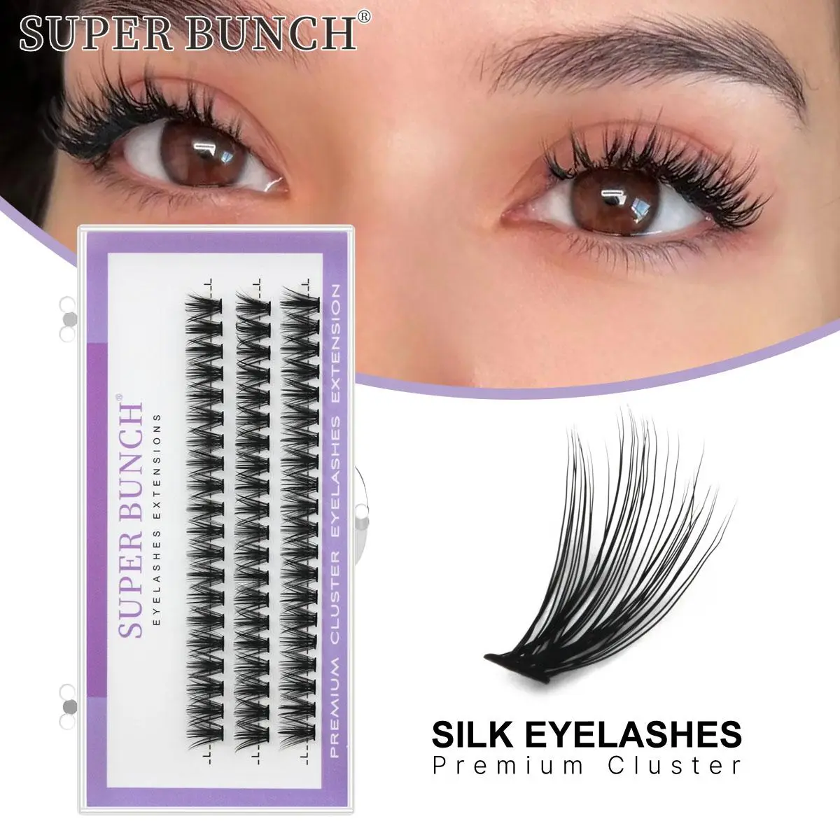 Super Bunch Mink Eyelashes Extensions Natural Eyelash Cluster 3D Russian Volume Individual Makeup Tools Soft Lashes Cilia DIY 2026 New