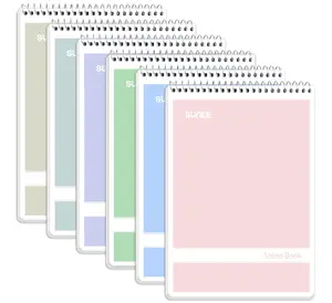 SUNEE Steno Pads 6x9 6 Pack, Gregg Rule, 60 Sheets, 6 Assorted Color Spiral Notebook 6x9, White Paper, Take Notes with Top Spiral Notebook, for School, University, College, Work, Office