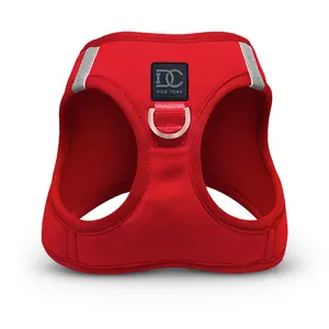 Doodle Couture Step-In No-Pull Dog Cat Harness Luxury No-Escape Leash Training Red Rouge