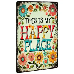 Vintage Aluminum Sign for Home & Garden Decoration, Funnysign Gift Idea for Outdoor Spaces, Durable Metal Plaque Size 8x12 Inch Flowers