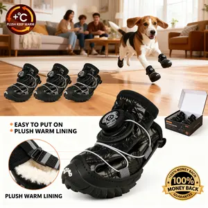 Dog Shoes for Small Medium Dogs Breathable Mesh Boots with Adjustable Buckle Waterproof Anti-Slip Rubber Soles for Summer Winter Protection Universal Fit,Christmas