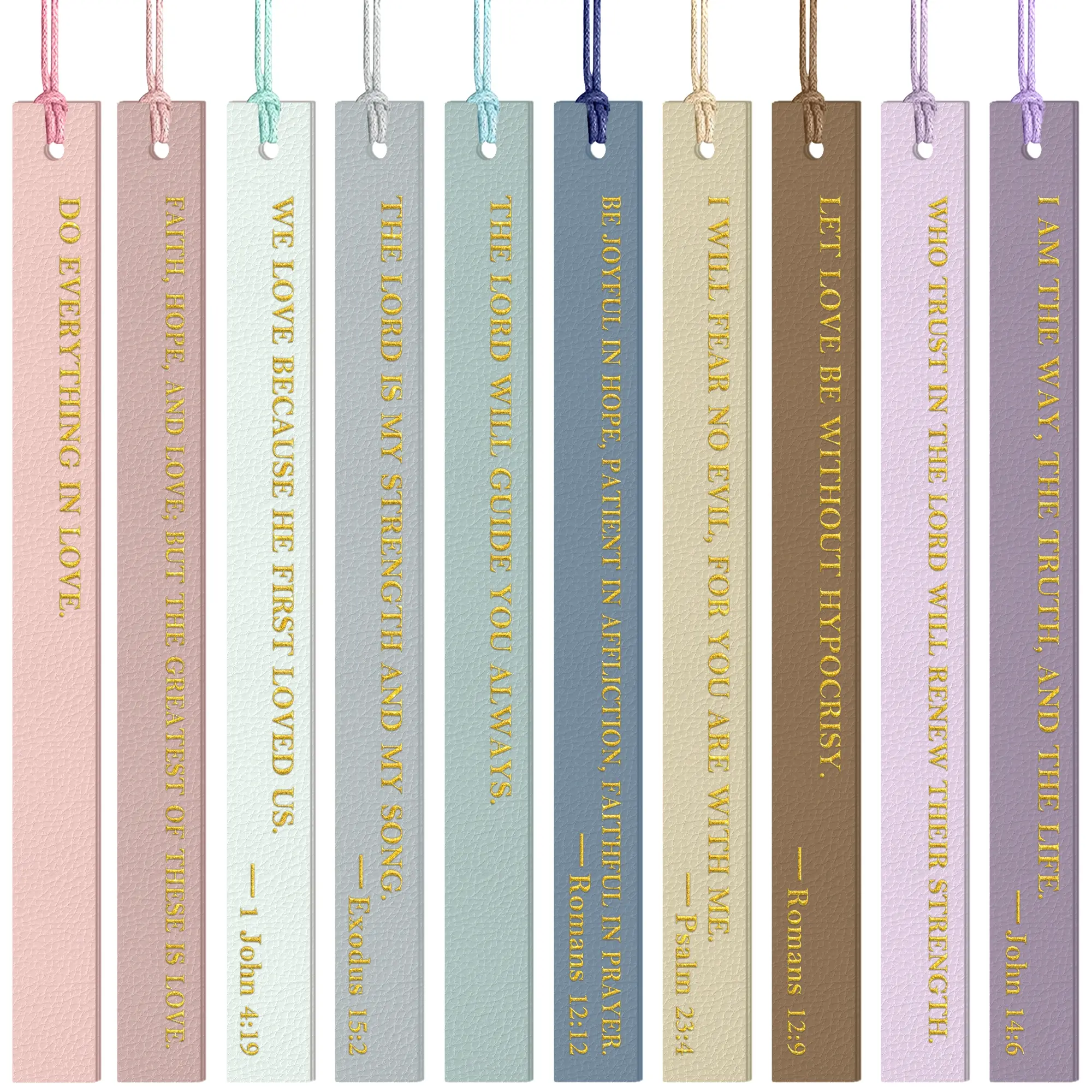 Inspirational Bible Verse Bookmarks | 20PCS Leather Bookmarks for Religious Belief, Faith Book Lovers | Christian Prayer Bookmark Gifts | DIY Handicrafts | Wholesale Christian Gifts for Churches, Sunday Schools, Families