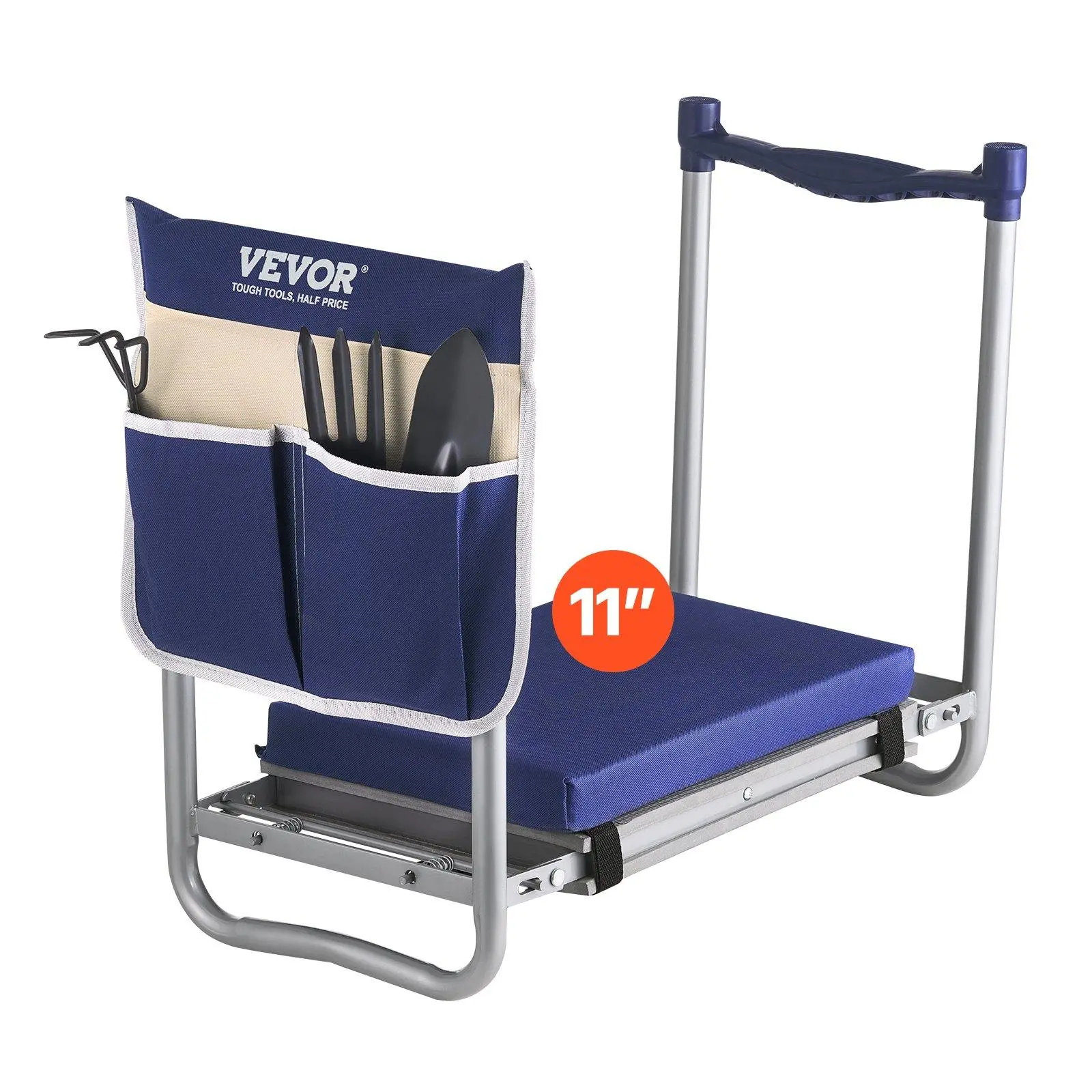 【SummerFinds】VEVOR Protective 2-in-1 Folding Heavy-Duty Kneeling Gardening Workseat, 11in EVA Foam Pad, 6.8lbs Portable Outdoor Utility Seat with 600D Oxford Bag & Side Handles, 360lbs Capacity for Muddy/Smooth Surfaces, Fatigue Relief, 6.8 Lbs