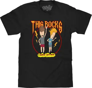 Beavis and Butthead This Rocks! T-Shirt - Black