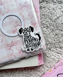 Dogs Are A Person's Best Friend Phone Grip, Cute Dog Lover Phone Holder, Paw Print Aesthetic Accessory, Pet Parent Gift, Animal Lover Cell Phone Stand, Puppy Love Phone Grip, Dog Mom Aesthetic Accessory