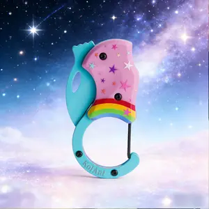 Cute Pink Pocket Knife Keychain – Mini Folding EDC Utility Knife, Portable High-Hardness Box Cutter for Everyday Carry, Camping & Backpacking