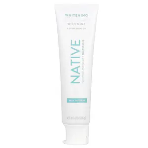 Native Whitening Toothpaste, With Fluoride, Wild Mint & Peppermint Oil, 4.1 oz (116 g)