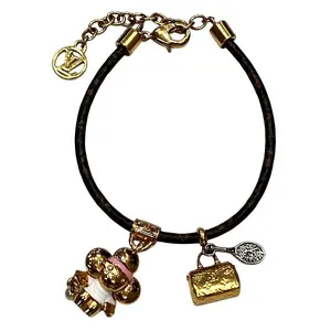 Pre-owned Louis Vuitton Canvas Small Leather Goods Vivienne Tennis Monogram Bracelet