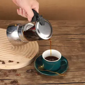 Home Multifunctional Portable Hand Brewing, Coffee Pot, Clear Modern Coffee Pot, Glass High Temperature Resistant, for Home Office Dormitory Use, Household Coffee Making Tool