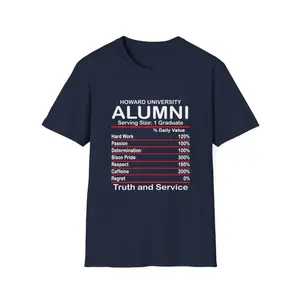 Howard University Alumni HU Bison  Ingredients Unisex Softstyle T-Shirt