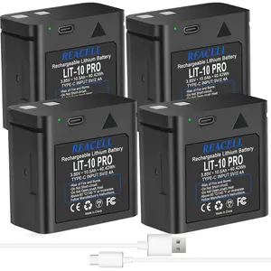 2-Pack LIT-10 Batteries, 10500mAh LIT10 Battery Replacement Compatible for Spypoint Link-Micro, Cell-Link, LM2, Link-Micro-S-LTE Cellular Trail Cameras