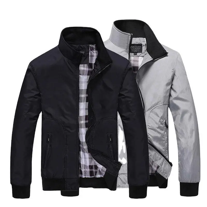 Men's Jacket Casual Workwear Jacket Stand Collar Baseball Uniform