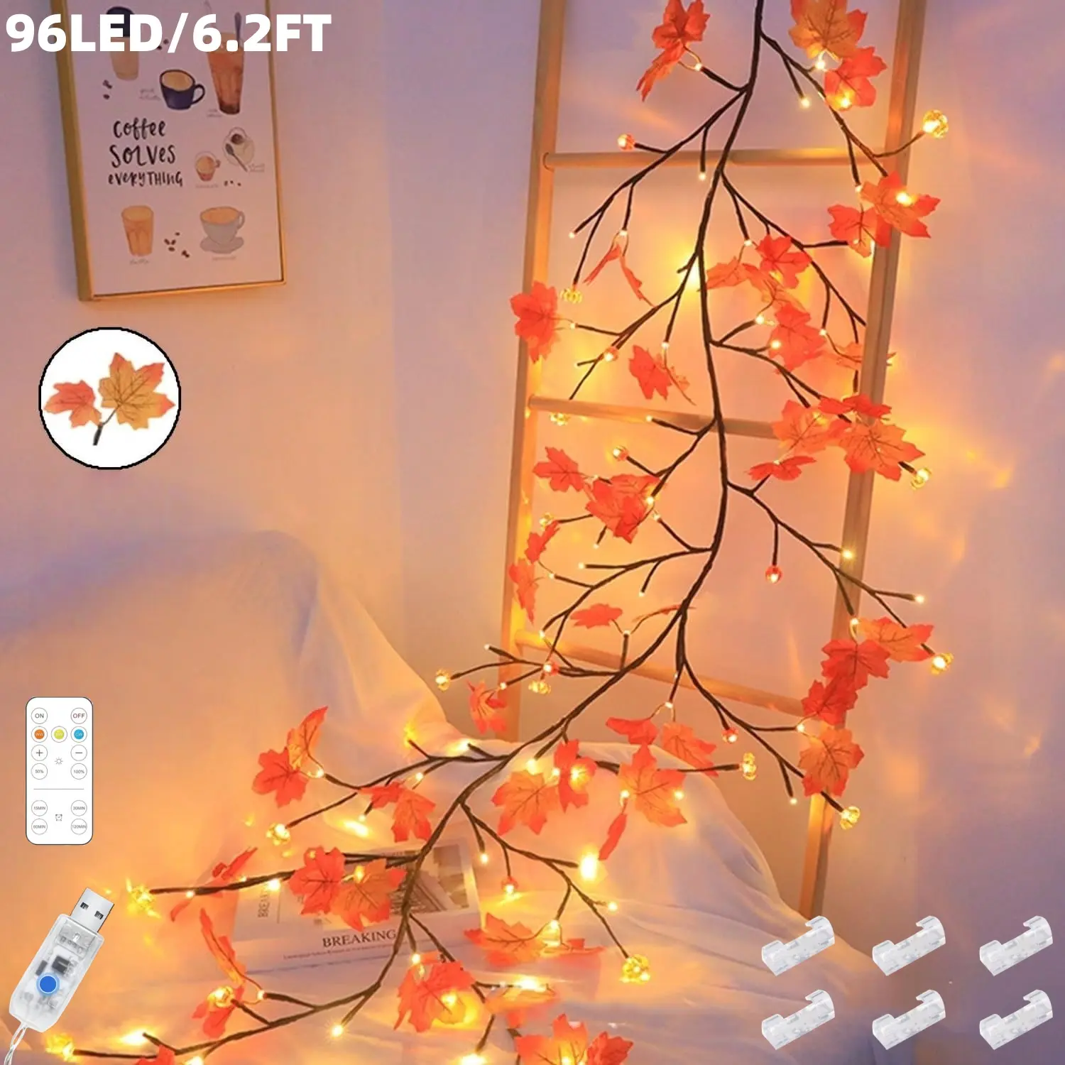 1.8M 144LEDs-Maple leaves