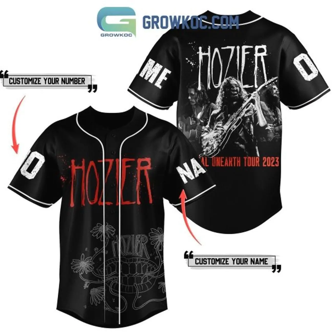 Hozier Unreal Unearth Tour 2023 Personalized Baseball Jersey