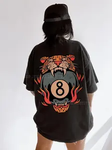 Comfort Color Lucky Leopard Tee Comfort Colors Traditional Tattoo T 8 Ball Shirt Grunge Streetwear Vintage Western Lucky Me Shirt Yallternative Aesthetic