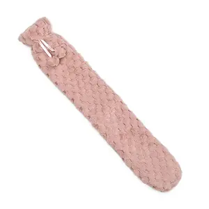Pink Rubber and Plush Sleeve Hot Water Bag