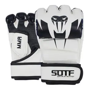 Adult Boxing Training Gloves, Half-Finger Design, Suitable for Men & Women, Professional Mma Free-Style Boxing Gloves, Mixed Martial Arts Equipment, Ufc Gloves