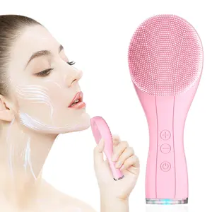 Waterproof Electric Facial Cleansing Brush, Facial Pore Cleaner, Silicone Facial Massage Brush, Deep Cleaning Facial Skin Care Tool for Women & Men