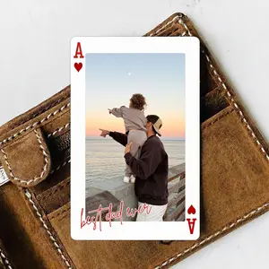 Father's Day Gift Ideas for Dad Personalized Metal Photo Wallet Card – Custom Couple Keepsake Gift for Him , Unique Engraved Wedding Anniversary Gift for Husband, Boyfriend or Loved Ones