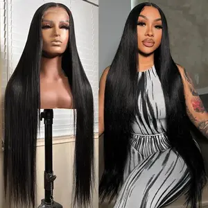 Megalook 13x6 Three-Go Glueless Wig 36 inch Super Long Straight With Drawstring 100% Human Hair Wig