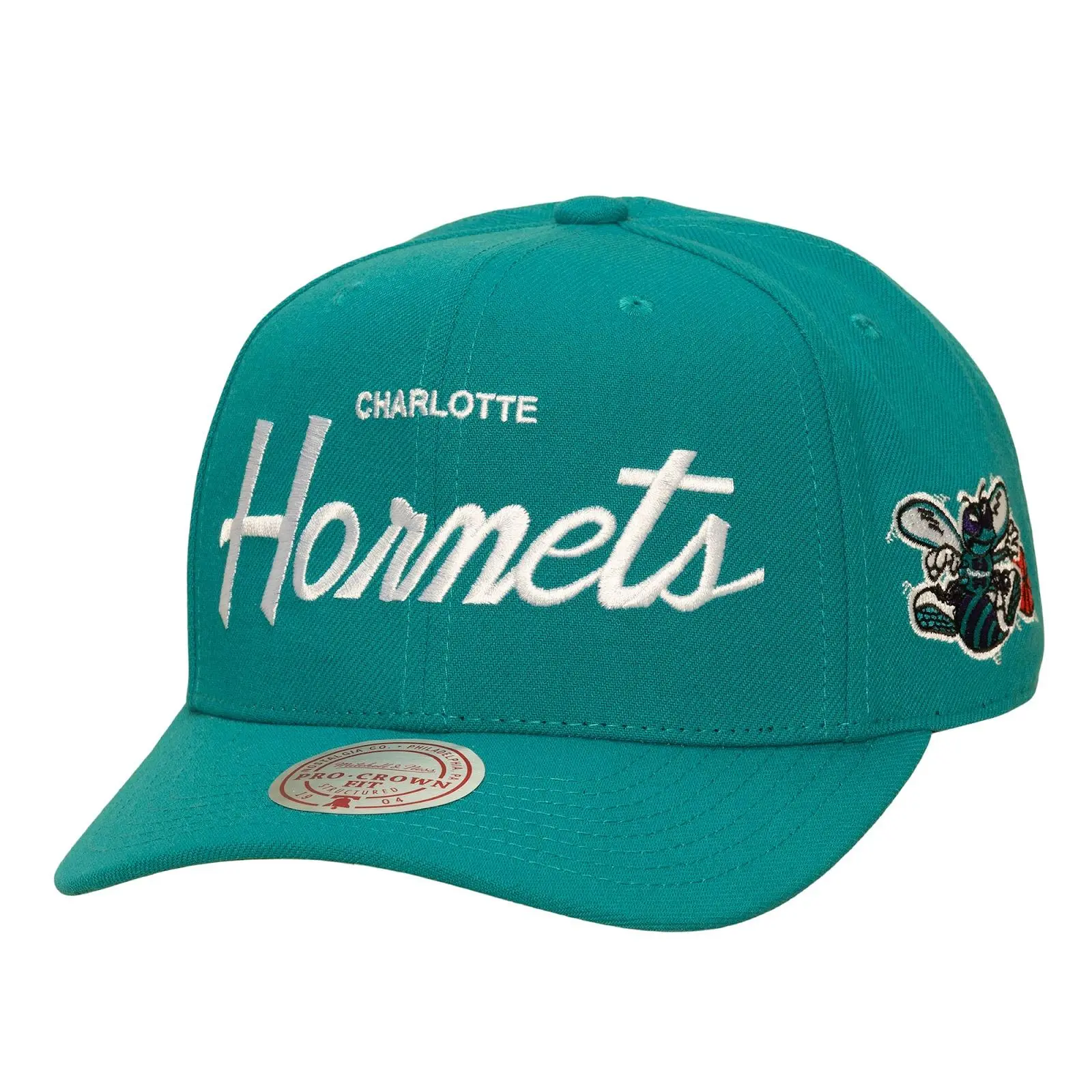 Charlotte Hornets Teal Hardwood Classics Head Coach Pro Crown Snapback Hat NBA Throwback Cap Adjustable Fan Gear Mitchell & Ness