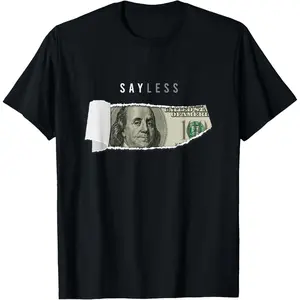Man's Say Less Money Dollar Sign Business Cryptocurrency Rich Earn T-Shirt