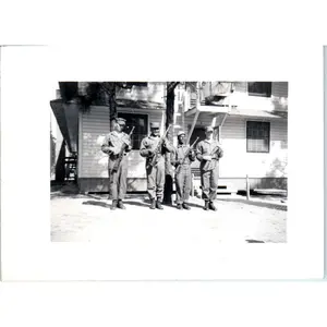 US Army African American Soldier and Friends Pose c1954 Army Photo AF1-AP1