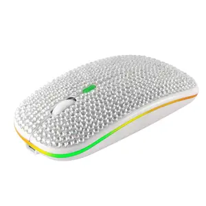 Crystal Clear Wireless Mouse 2.4G Bluetooth Dual Mode RGB Rechargeable for Laptop Tablet PC with Stylish Lighting Effects & Dual Connectivity