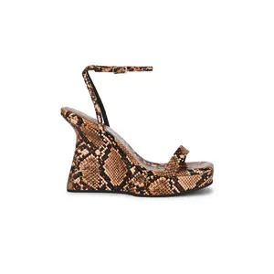 Jeffrey Campbell Flaunting 2 Sandal in Brown Multi Python