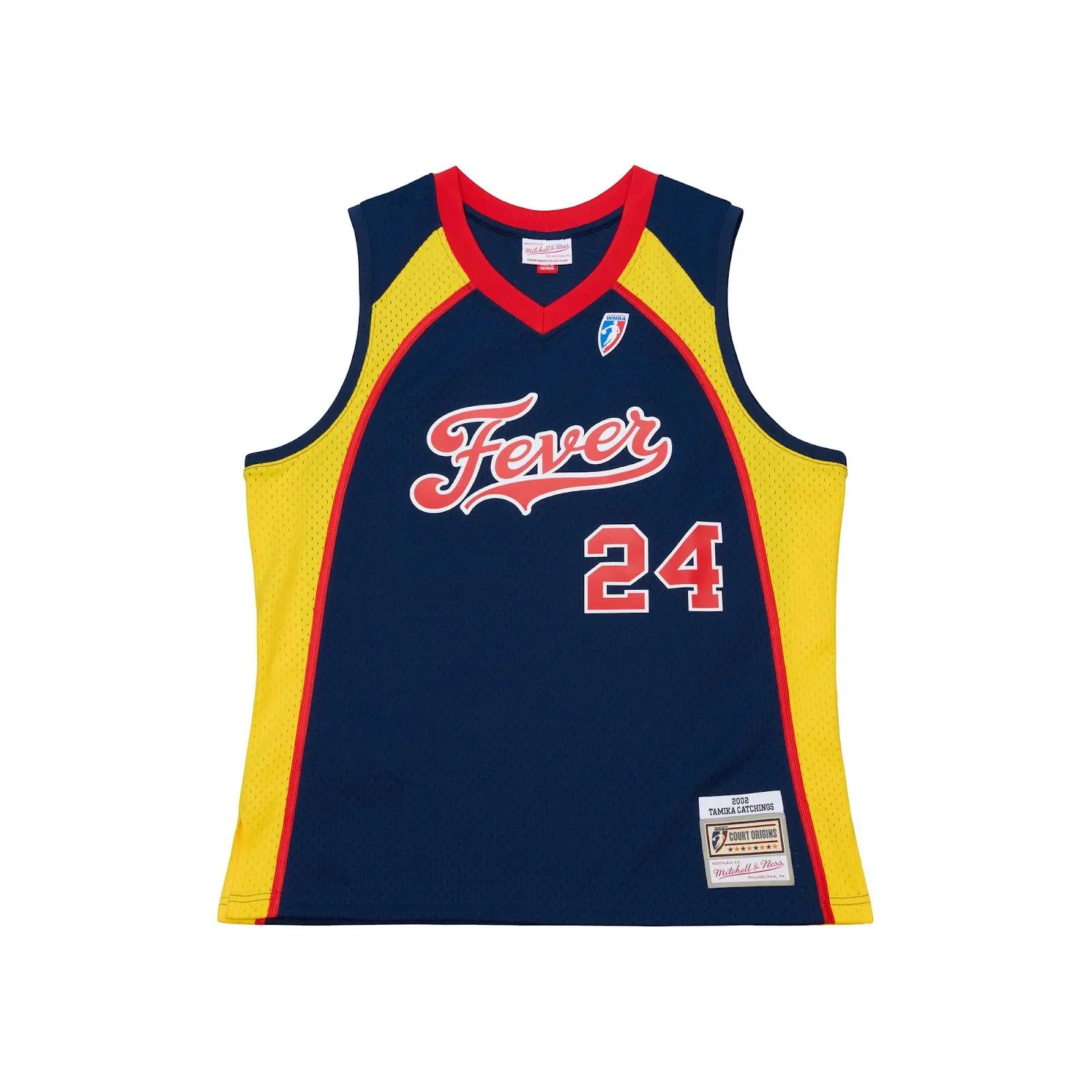 Tamika Catchings Indiana Fever 2002 Navy Swingman Jersey WNBA Throwback Basketball Fan Gear Mitchell & Ness