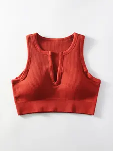 High Elasticity Adjustable Sports Bra, Detachable Cup Design, Ideal for Yoga, Running, Cycling, Women's Fitness Apparel, Stretch Sports Bra