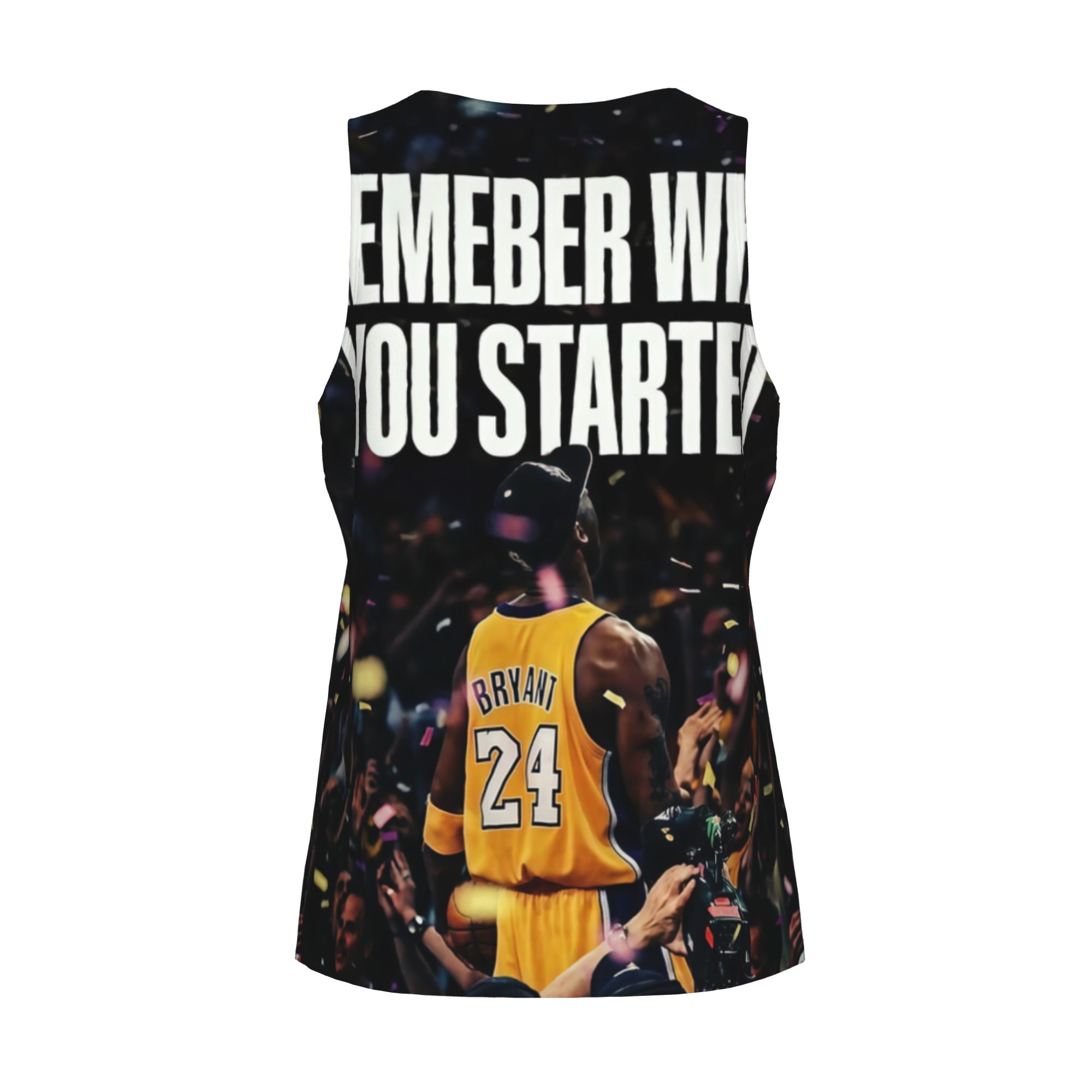 Kobe Bryant #24 Tank Top | "Remember Why You Started" Lakers Graphic Sleeveless Shirt Comfortable, Stretchy For Training & Casual Wear