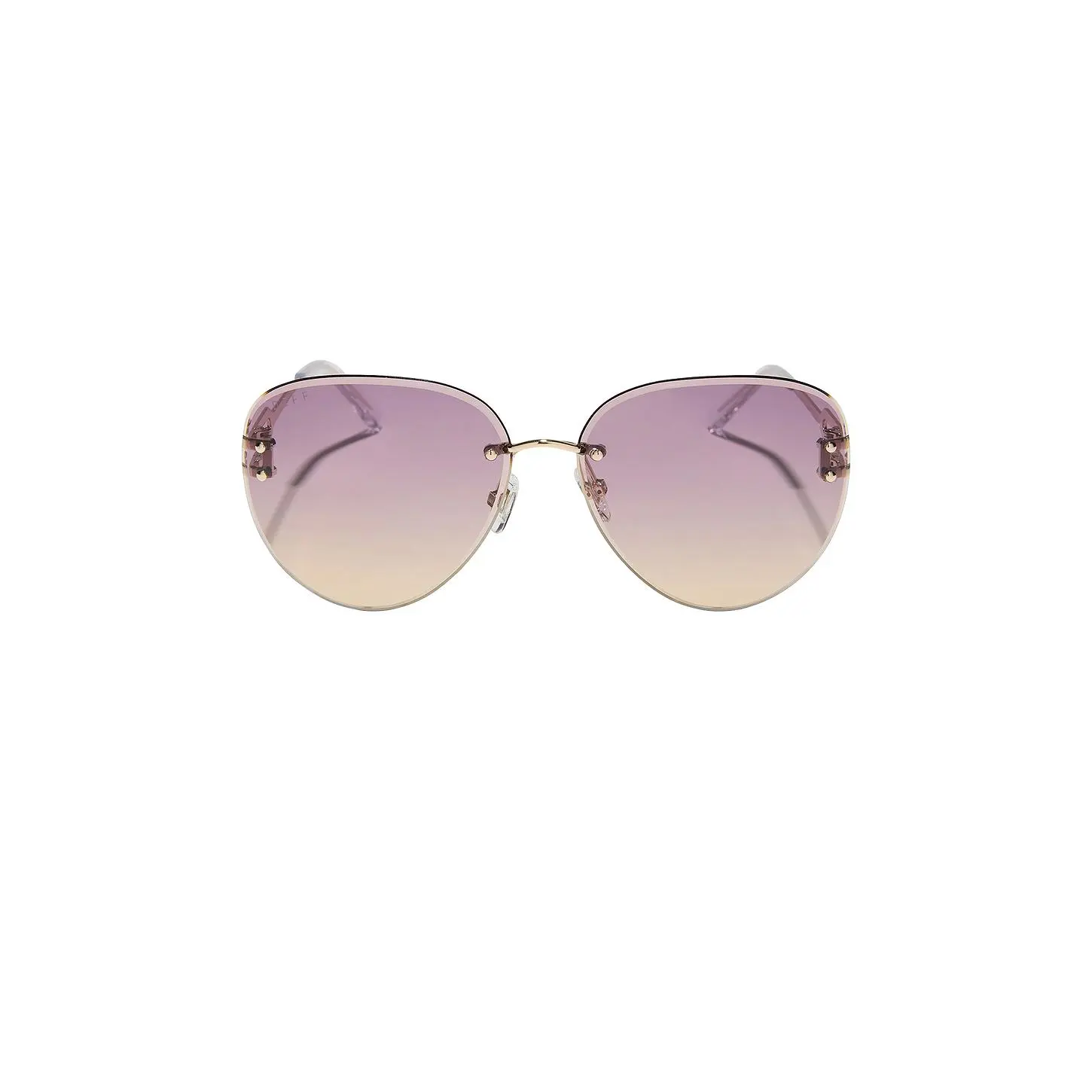 DIFF EYEWEAR Trista Sunglasses in Gold & Misty Lilac Gradient