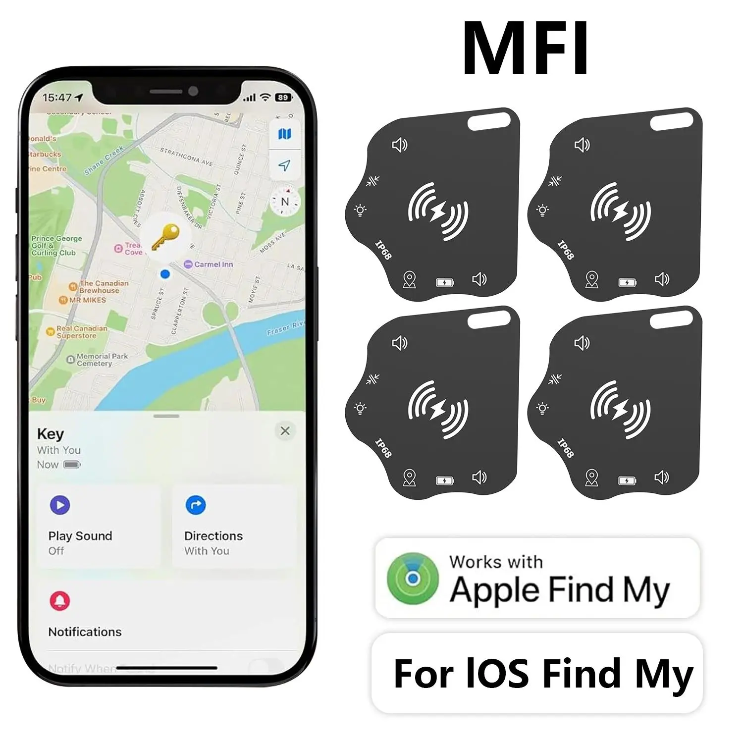 Smart Wallet Tracking Card Item Locator, Keychain Finder Tracker, Real-time Tracking Tag, Suitable for Security Suitcases, Work Cards, Cars, Bicycles