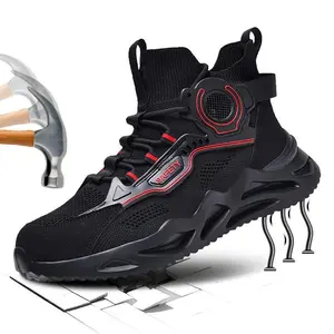 Black Safety Shoes for Men and Women, Workwear, Work Shoes, Anti-Shock and Anti-Piercing, Steel Toe, Classic, Fashionable, Breathable and Versatile, New Collection Summer 2025