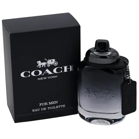 Coach New York Men's Bold Fragrance 2 fl oz EDT Cologne - Woody-Spicy Spray with Citrus, Pear, Suede, Ambergris, Cardamom and Coriander Spark, Complex Masculine Scent, Anniversary Gift for Him