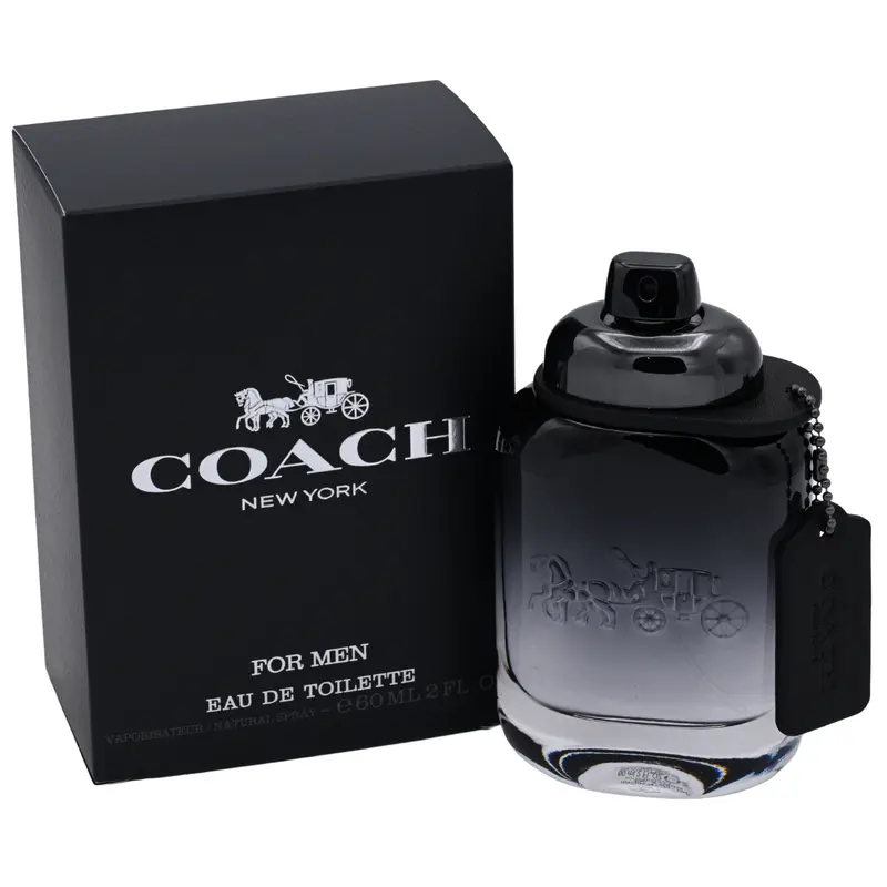 Coach New York Men's Bold Fragrance 2 fl oz EDT Cologne - Woody-Spicy Spray with Citrus, Pear, Suede, Ambergris, Cardamom and Coriander Spark, Complex Masculine Scent, Anniversary Gift for Him