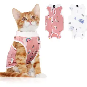 Breathable Cat Recovery Suit for Cats After Surgery, Abdominal Wound Healing, E-Collar Alternative, Medium Size