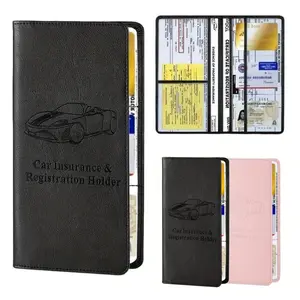 Car Registration & Insurance Card Wallet for Men & Women- Portable Glove Box Organizer with Magnetic Buckle, Multi-Compartment Design for Documents, Cards & IDs – Unisex Auto Paperwork Wallet for Easy Access, Compact Travel Accessories