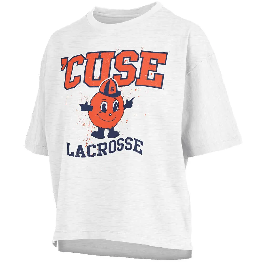 Syracuse Women's Oversized T-Shirt, 100% Cotton Boxy Fit with Short Sleeves and Round Neck, Officially NCAA Licensed, Top, Unisex, Boxy Fit Women's T-Shirts