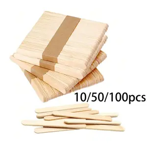 Natural Wood Craft Sticks, Ice Cream Sticks, Cake Tools, DIY Snack Sticks, Home Art Projects, Art Supplies, 10/50/100 Pieces