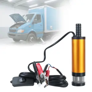 51MM caliber filter 12V/24V portable oil pump DC electric submersible pump mini pump for diesel pumping marrow tank fuel pipeline pump Fuel Transfer Pump