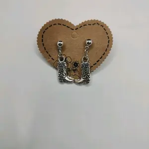 Cowboy Boots Earrings - Earrings are Post Backs, Featuring Intricate Cowboy Boot Design