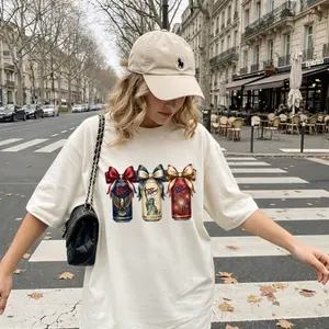 [Sale Up To 50%] Dr Pepper Bow T-Shirt, Cute Soda Lover Shirt, Patriotic American Drink Graphic Tee, Gift for Women, 100% US Cotton