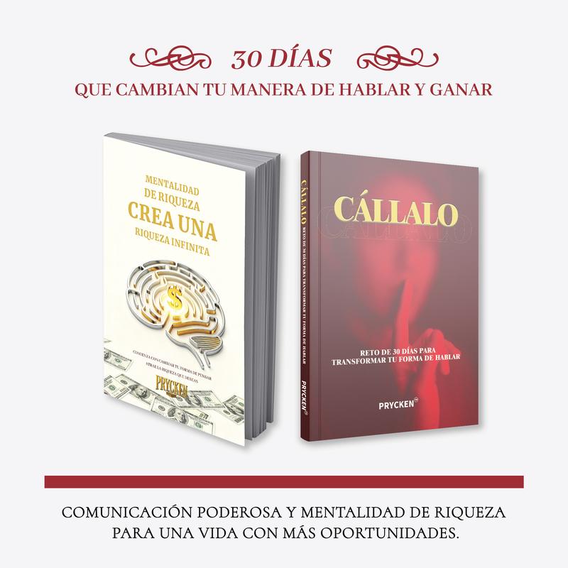 Prycken – 30-Day Dual Mastery Set: Comunicación de Alto Impacto + Mentalidad de Riqueza | Aprende Qué Decir y Cómo Pensar con Prácticas Diarias, Tareas de Reflexión y Estrategias Reales para Transformar tu Boca y tu Mente