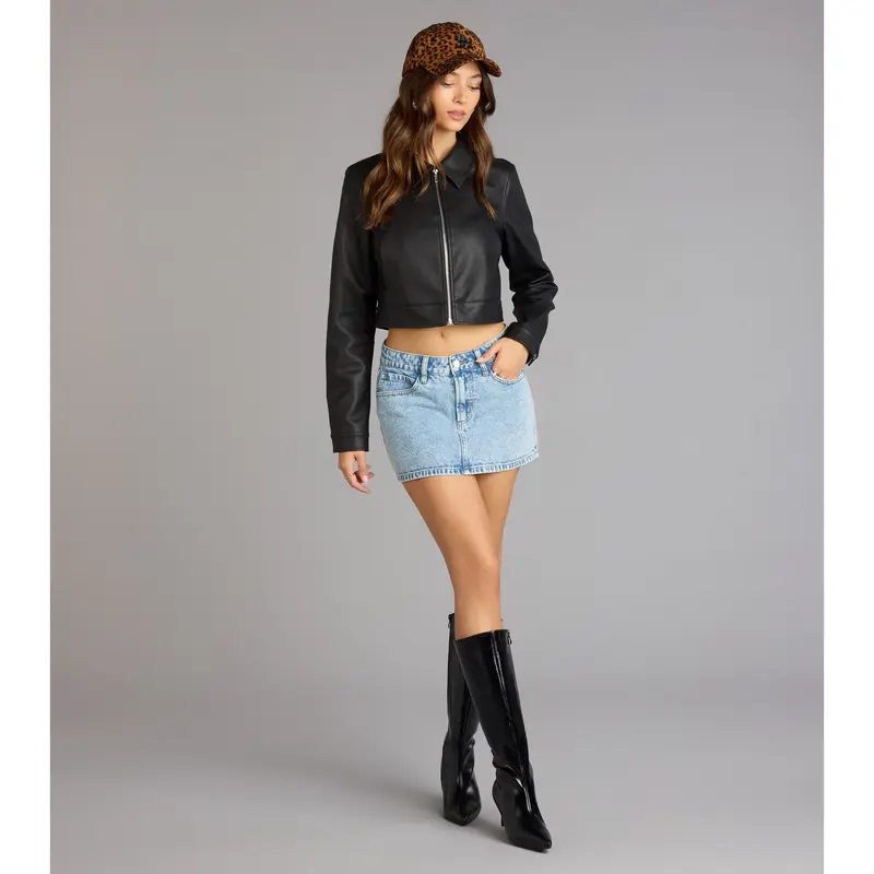 jaded london fur jacket cropped - TikTok Shop