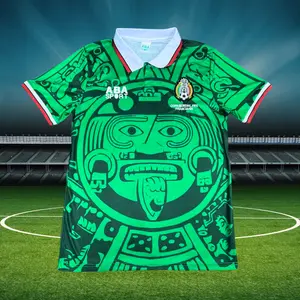 1998 Mexico National Team World Cup Green Jersey Classic Breathable Soccer Jersey